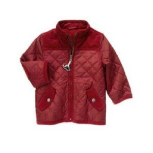 NWT Gymboree Dinosaur Academy Deep Red Quilted Lined Jacket 6-12 months